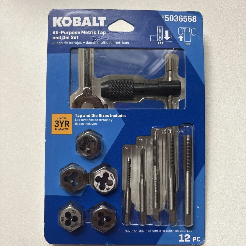KOBALT 10 PC TAP & DIE SET- SAE #5036568